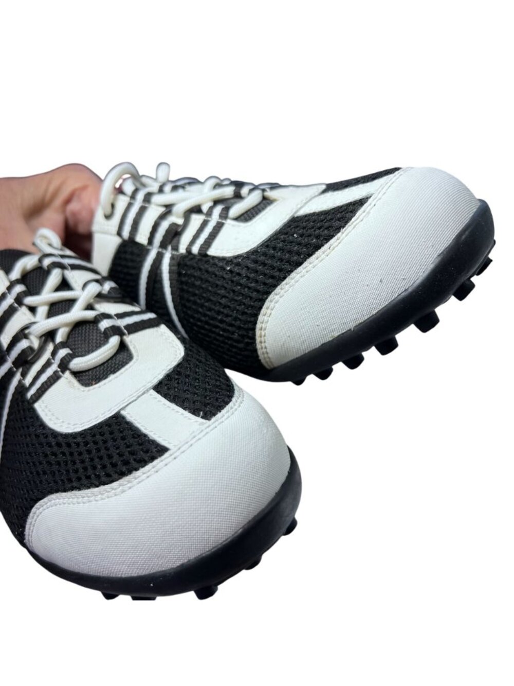 NWT Bally Golf Fuerte Womens Shoes 7.5 Black White Mesh Leather Lace Swiss EU38 - Picture 7 of 16